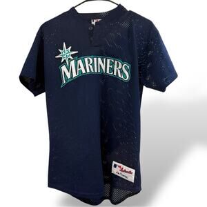 Majestic Seattle Mariners Jersey Vintage Stitched Women’s Large USA Made